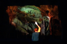 A fragment of the performance by Sanne Clifford and Filipa Tojal.