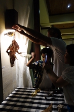 Janet Lee and visitors - surface analysis.